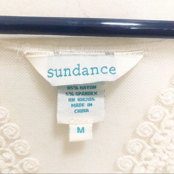 Sundance Cream Lace Top Size Medium - Picture 4 of 5